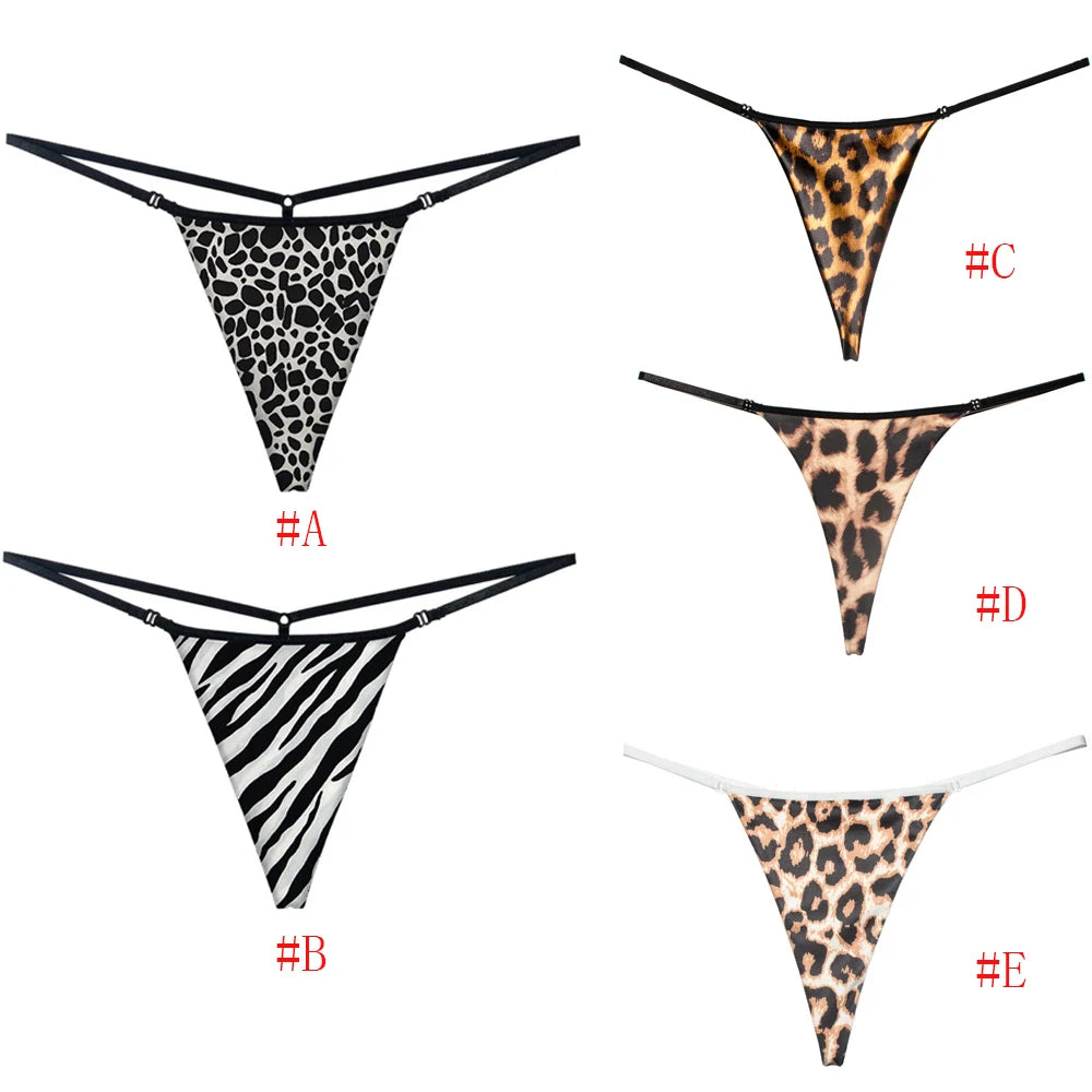 Lingerie Underwear Ladies Seamless Cotton Thin Belt Sexy Panties Leopard G-string Women Thong Briefs