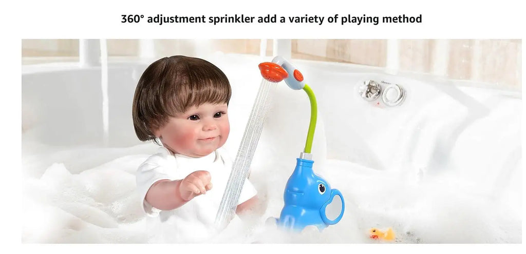 Baby Bath Shower Head Toys for Kids Ages 2-4, Bath Toys for Infants with Elephant Water Pump for Kids 3-5, Kids Bath Toys