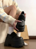 Shoes for Women Platform Loafers sLeather Casual Footwear Slip On Popular Genuine Mark Promotion 39 Vacation Shoe Non Woman Pump