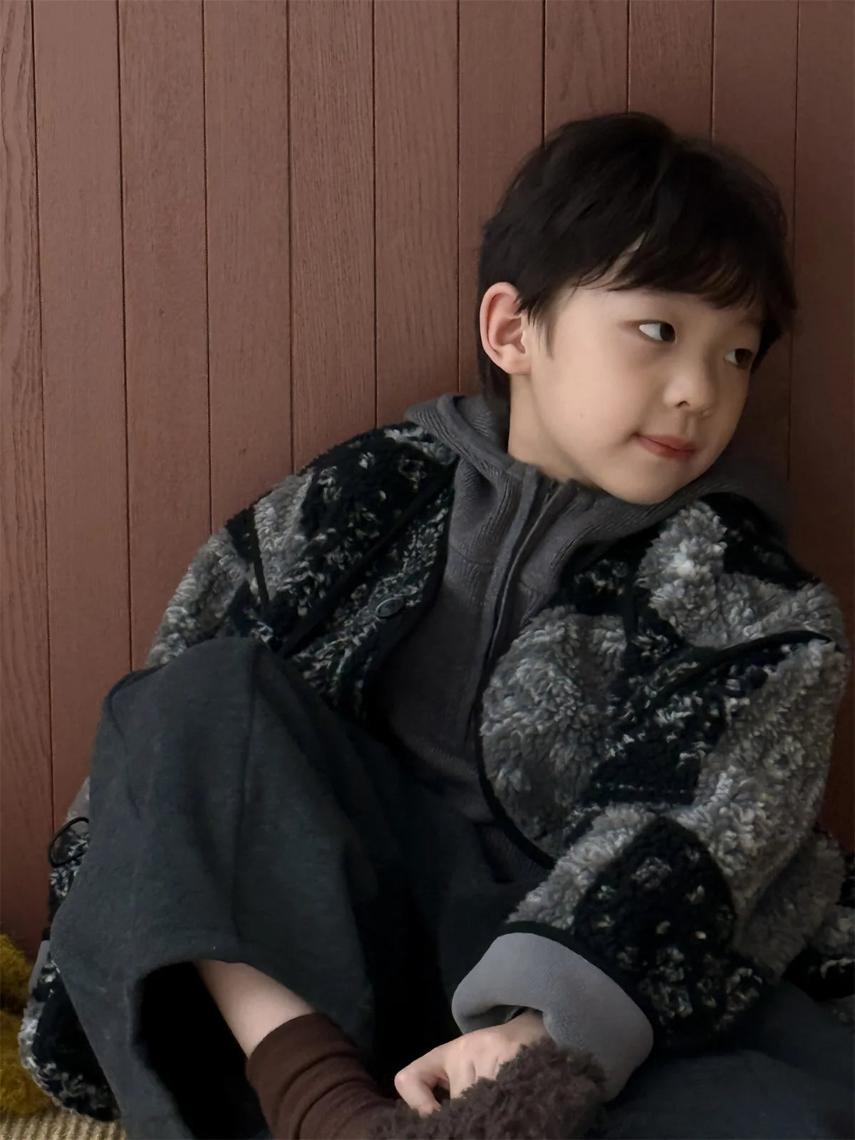 Childrens Coat 2025 Autumn Winter New Thick Windproof Korean Versatile Top Fashionable and Casual Daily Temperament Wear