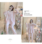 Maternity 2-Piece Spring And Autumn Breastfeeding Pajamas Homewear Spring And Summer Monthly Clothing Leisure Home Suit
