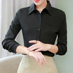 Elegant Women Shirts Woman White Shirt Long Sleeve Blouse