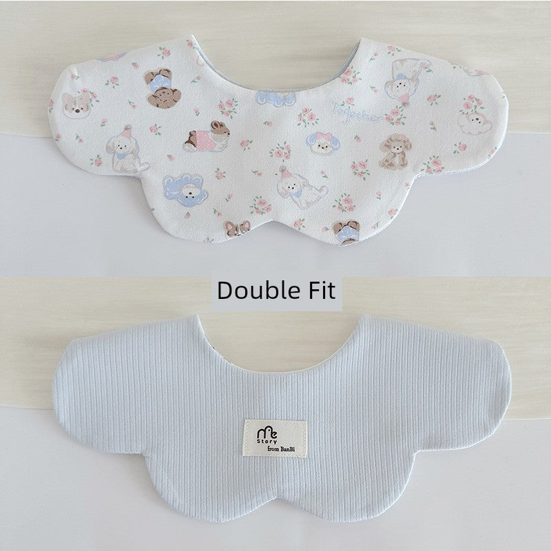 [2] Baby double-sided saliva towel ins K-style New arrival baby cotton bib Easiest for match double-sided saliva pocket bib