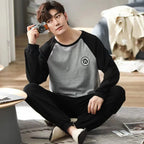 Pajamas Men Long Sleeves and Trousers