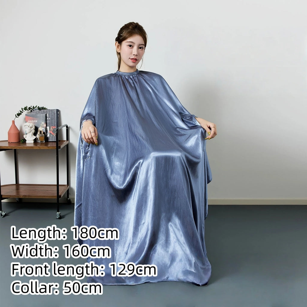 Large Size Hair Salon Hair Cutting Wrap Long Sleeve Hairdresser Robe Anti Hair Gown Barber Hairdressing Cloak Barbershop Apron