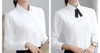 Elegant Women Shirts Woman White Shirt Long Sleeve Blouse