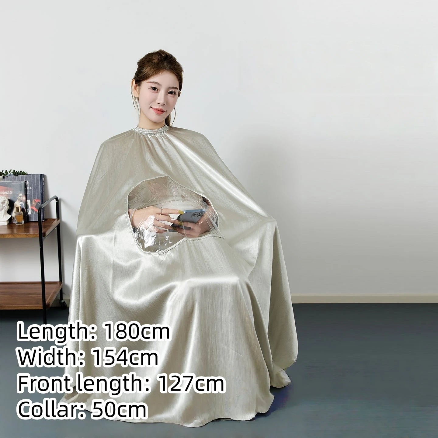 Large Size Hair Salon Hair Cutting Wrap Long Sleeve Hairdresser Robe Anti Hair Gown Barber Hairdressing Cloak Barbershop Apron