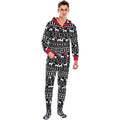 Men's Pajamas Home Wear Printed Pajamas Men's Long-sleeved One-piece Men's European and American Christmas Men's Pajamas Fall
