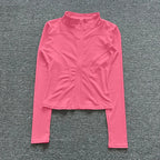 Women Sport Jacket Long Sleeve Shirt Workout Coat Gym Training Clothing Yoga Sportswear