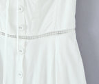 2025 summer new product women's clothing fashionable, fresh, sweet and elegant waist-hugging lace-up design suspender dress