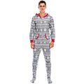 Men's Pajamas Home Wear Printed Pajamas Men's Long-sleeved One-piece Men's European and American Christmas Men's Pajamas Fall