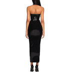 Women Sexy Halter Neck Dress Wet Look Patent Leather Long Dress Party Sleeveless Stretchy Maxi Dress Custom Strapless Costume