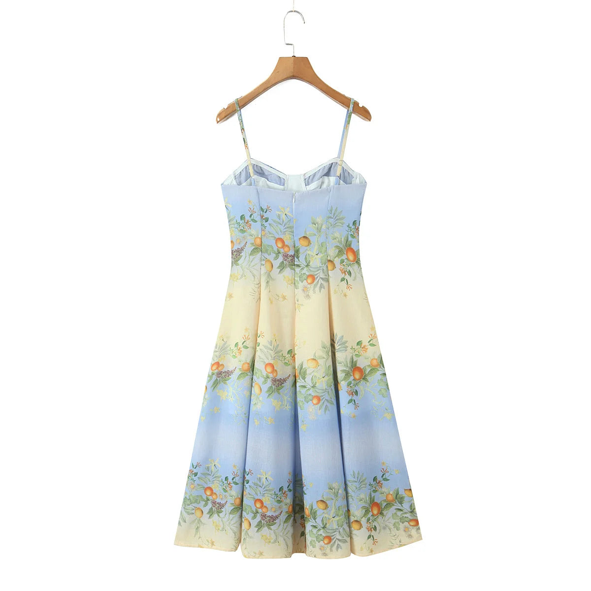 YENKYE Sexy Spaghetti Straps Floral Print Boho Dresses Women Elegant A-line Midi Summer Vacation Dress 2026 Robe