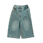 New Kids Jeans 2-6 Years Childrens Loose Wide Leg Pants Girls Simple Solid Color Trousers Fashion Jeans