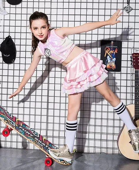 Children's Day Children's Performance Costumes Jazz Dance Sequins Modern Dance Street Dance Costumes Girls Performance Clothing