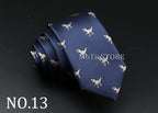 New Design Animal Tie For Men Polyester Woven Necktie Ladybug Dog Dinosaur Shark Jacquard Fashion Party Wedding Gravata Ties