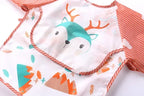 Baby Boys Girls Burp Cloth Banana Bibs for1-3Year Long Sleeve Scarf Waterproof Toddler Art Smock Feeding Bib Apron Pocket Infant