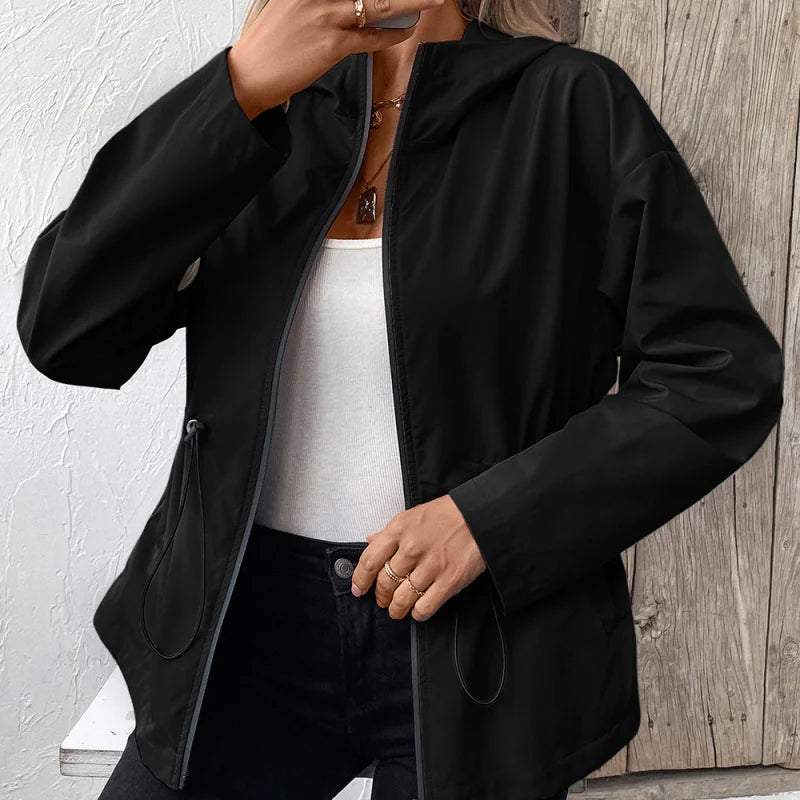 European and American Style Hooded Raincoat Outdoor Sports Hiking Waterproof Coat Outerwear Top