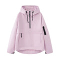 Fall 2025 Women's Casual Spor Loose Fit Stand Collar Long Sve Hooded Jaet Windbreaker Outerwear Polyester Fiber 00%