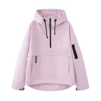 Fall 2025 Women's Casual Spor Loose Fit Stand Collar Long Sve Hooded Jaet Windbreaker Outerwear Polyester Fiber 00%