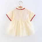 Children's Clothing Girl's Dress Summer New Cute Small Bow Flower Embroidery Improved Version Hanfu Ru Skirt