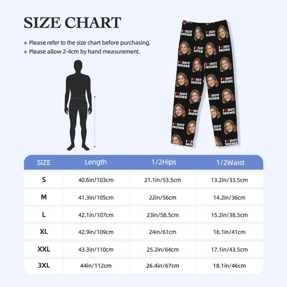 I Love Hot Moms Custom Pajama Pants