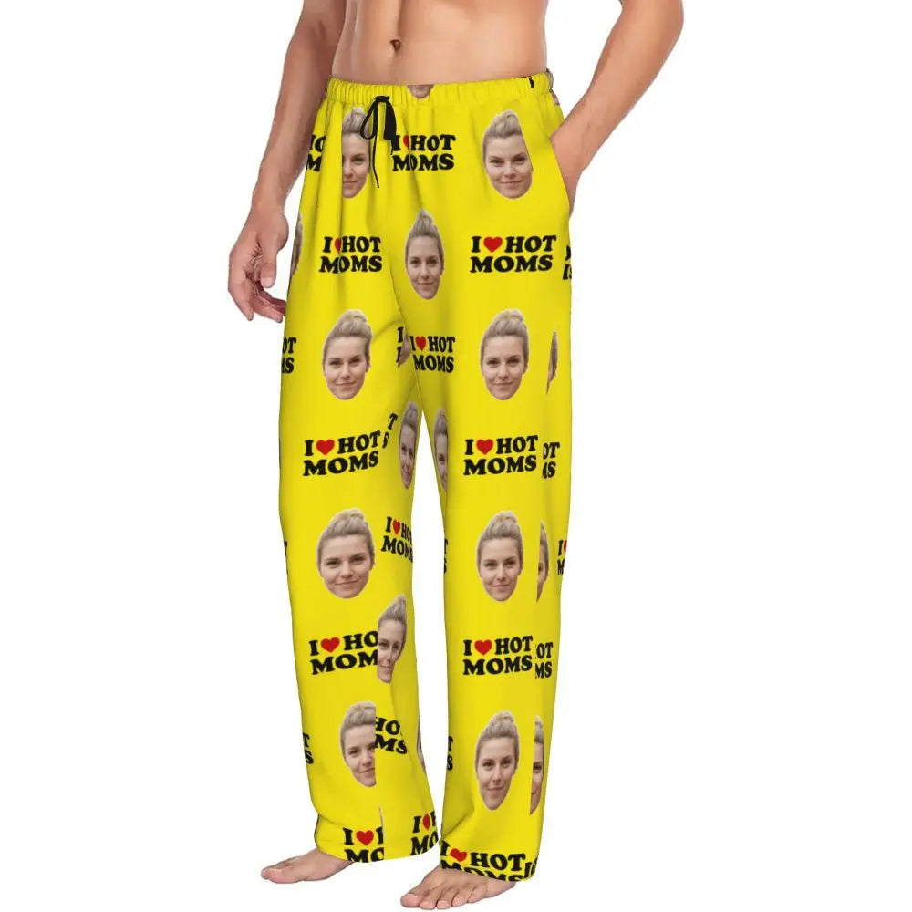 I Love Hot Moms Custom Pajama Pants