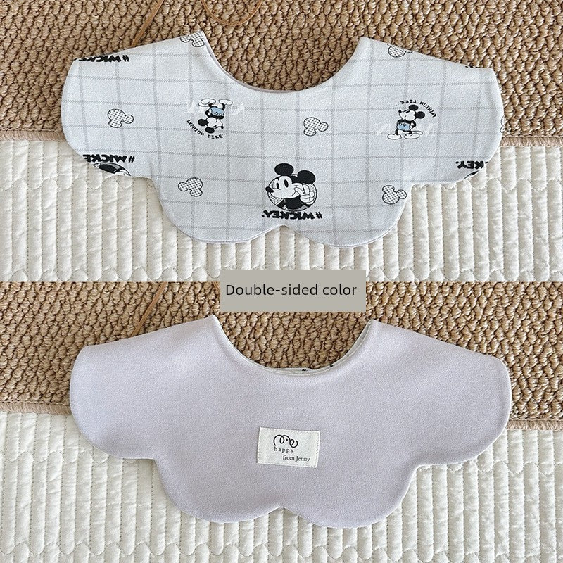 [2] Baby double-sided saliva towel ins K-style New arrival baby cotton bib Easiest for match double-sided saliva pocket bib