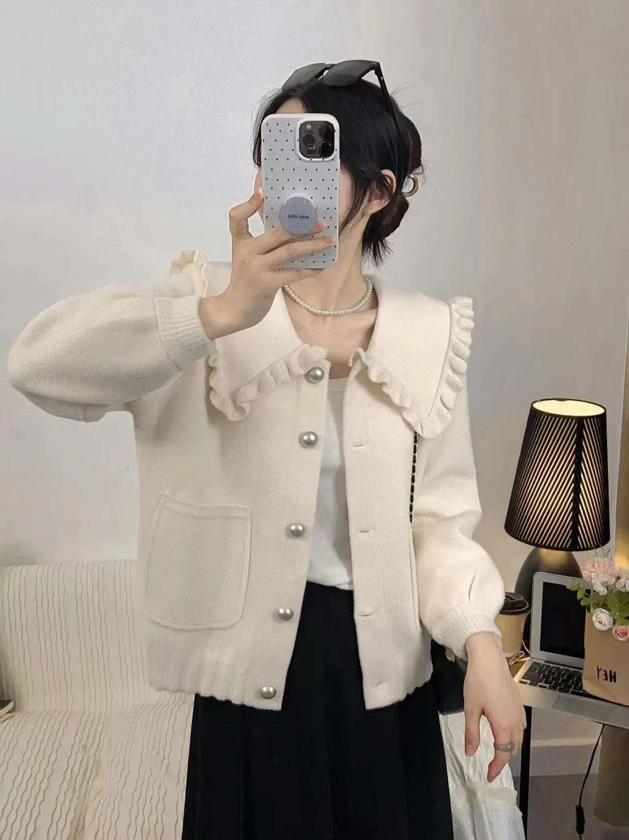 Women Jackets New Long Sleeve Doll Collar Women Jacket Black Elegant Jacket Coat Women Jaqueta Feminina Chaquetas De Mujer Q2180