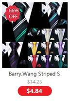 Male Luxury Neck Tie For Men Business Red Striped Silk Tie Hanky Cufflinks Set Barry.Wang Fashion Neckwear Wedding Party Casual