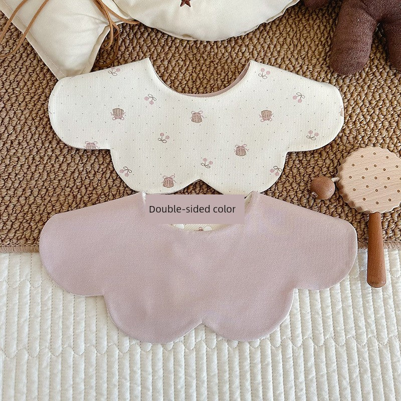 [2] Baby double-sided saliva towel ins K-style New arrival baby cotton bib Easiest for match double-sided saliva pocket bib