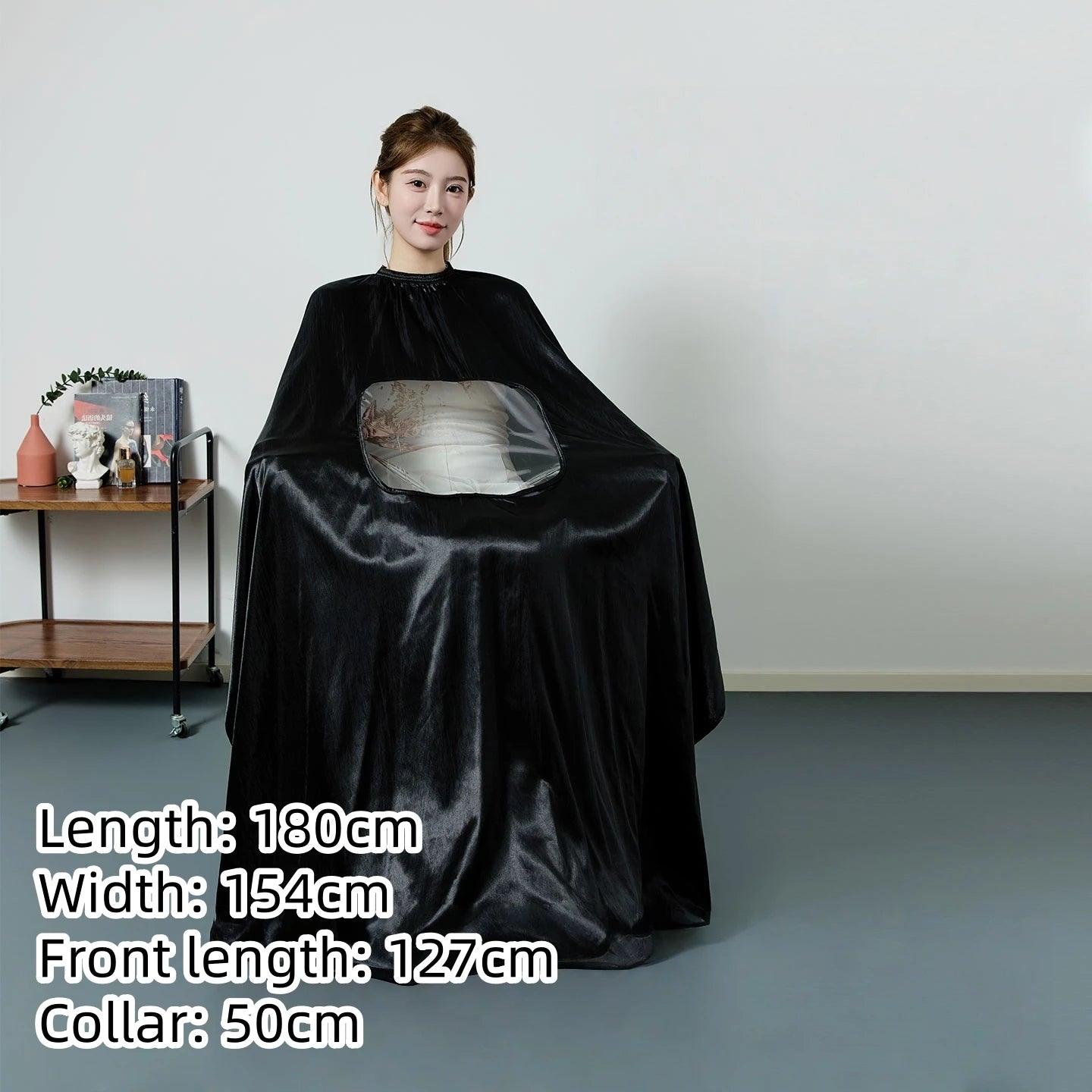 Large Size Hair Salon Hair Cutting Wrap Long Sleeve Hairdresser Robe Anti Hair Gown Barber Hairdressing Cloak Barbershop Apron