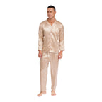 Mens Satin Pajamas Set Two Pieces Sleepwear