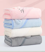 Baby Bath Towels Cartoon Animal Soft Newborn Hooded Towel Blanket Toddler Bathrobe Warm Sleeping Swaddle Wrap for Boys Girls