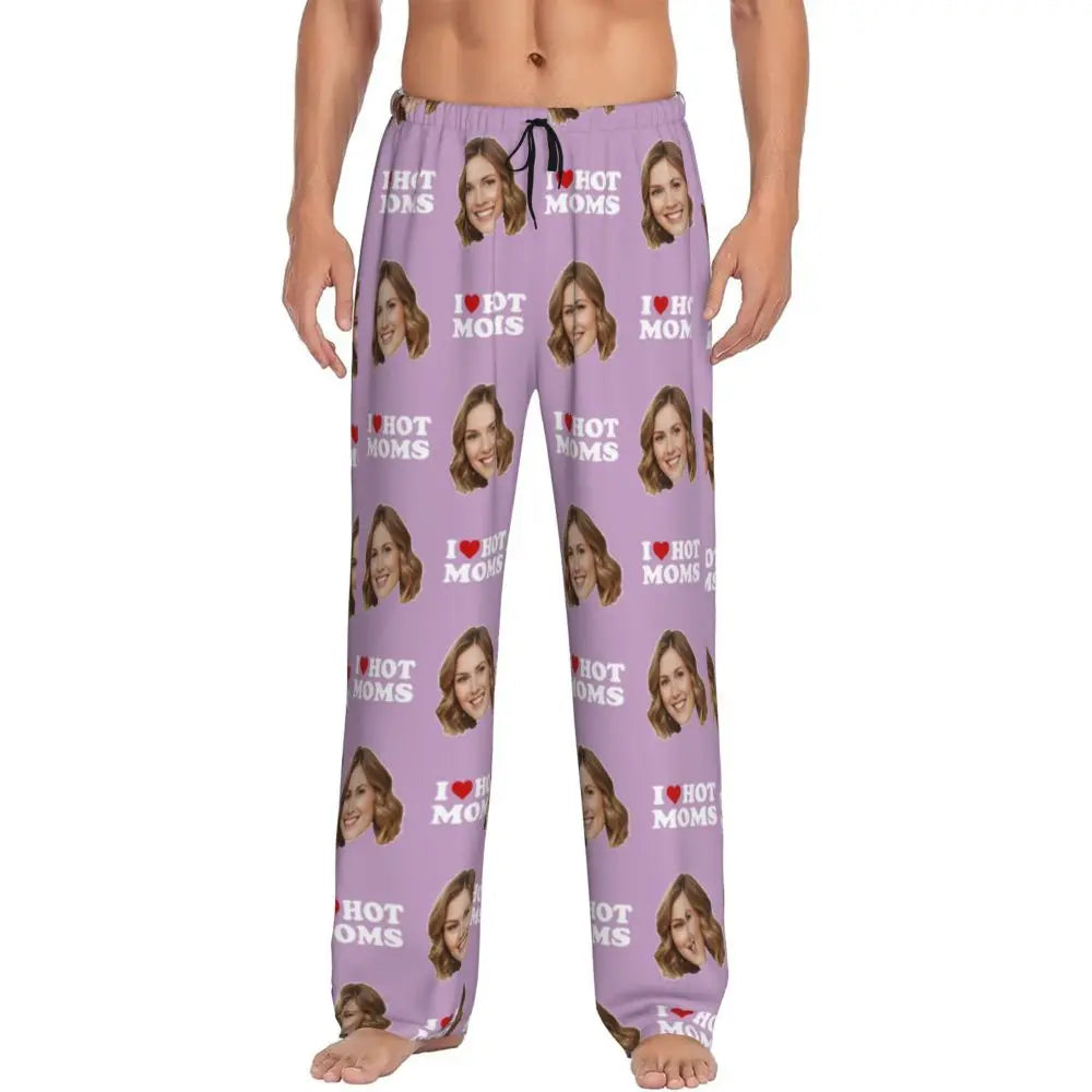 I Love Hot Moms Custom Pajama Pants