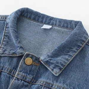 Girls Boys Jean Jacket for (4-14 Years Kids) Trendy Cozy Soft Ripped Denim Coat Casual Outerwear School Travel Teen Gift