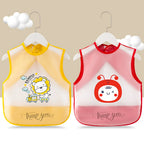 Cartoon Foldable Sleeveless Baby Bibs Waterproof Bib Feeding Baby Burp Cloths Girls Boys Saliva Towel Print Apron