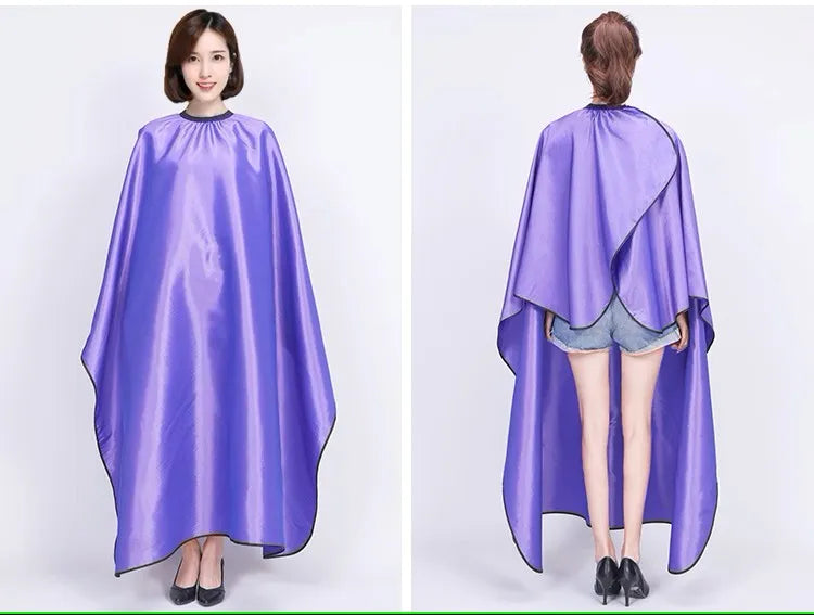 Custom Logo Water Repellent Adjustable Metal Button Hair Salon Work Hair Salon Hair Dressing Capes
