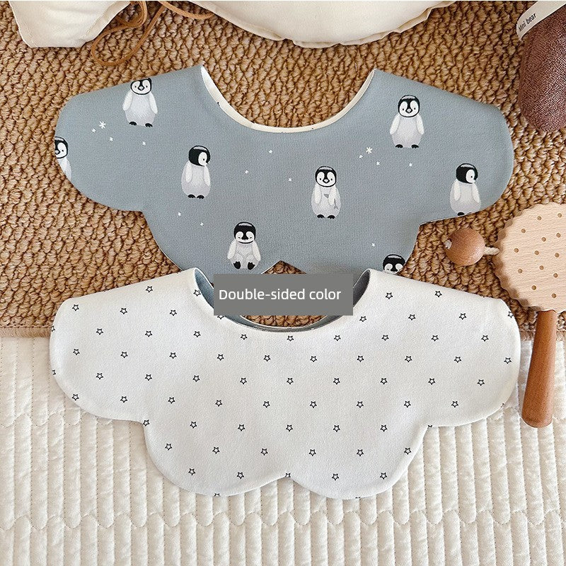 [2] Baby double-sided saliva towel ins K-style New arrival baby cotton bib Easiest for match double-sided saliva pocket bib