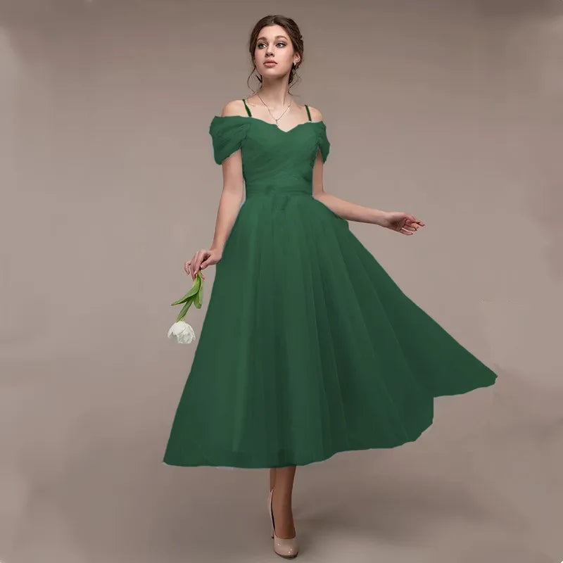 Fashion New Spring Summer Elegant Women V-Neck Backless Dress Lady Wedding Clothing A-Line MeshLong Skirt Girl Party Gift Dr1