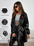Women's Casual Hooded Jacket With Pockets, Lightweight Long Coat For Spring/Fall/Winter Daily Wear women’s fall clothes