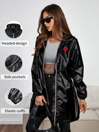 Women's Casual Hooded Jacket With Pockets, Lightweight Long Coat For Spring/Fall/Winter Daily Wear women’s fall clothes