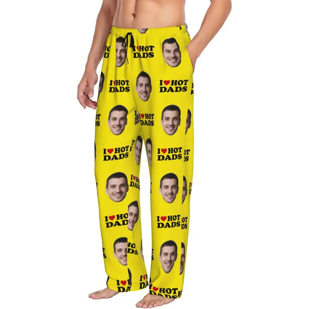 I Love Hot Moms Custom Pajama Pants