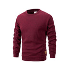 New Men's Sweater Spring Autumn Round Neck Long Sleeve Pullover Casual Sports Sweatshirt High Quality Solid Color Fleece Coat