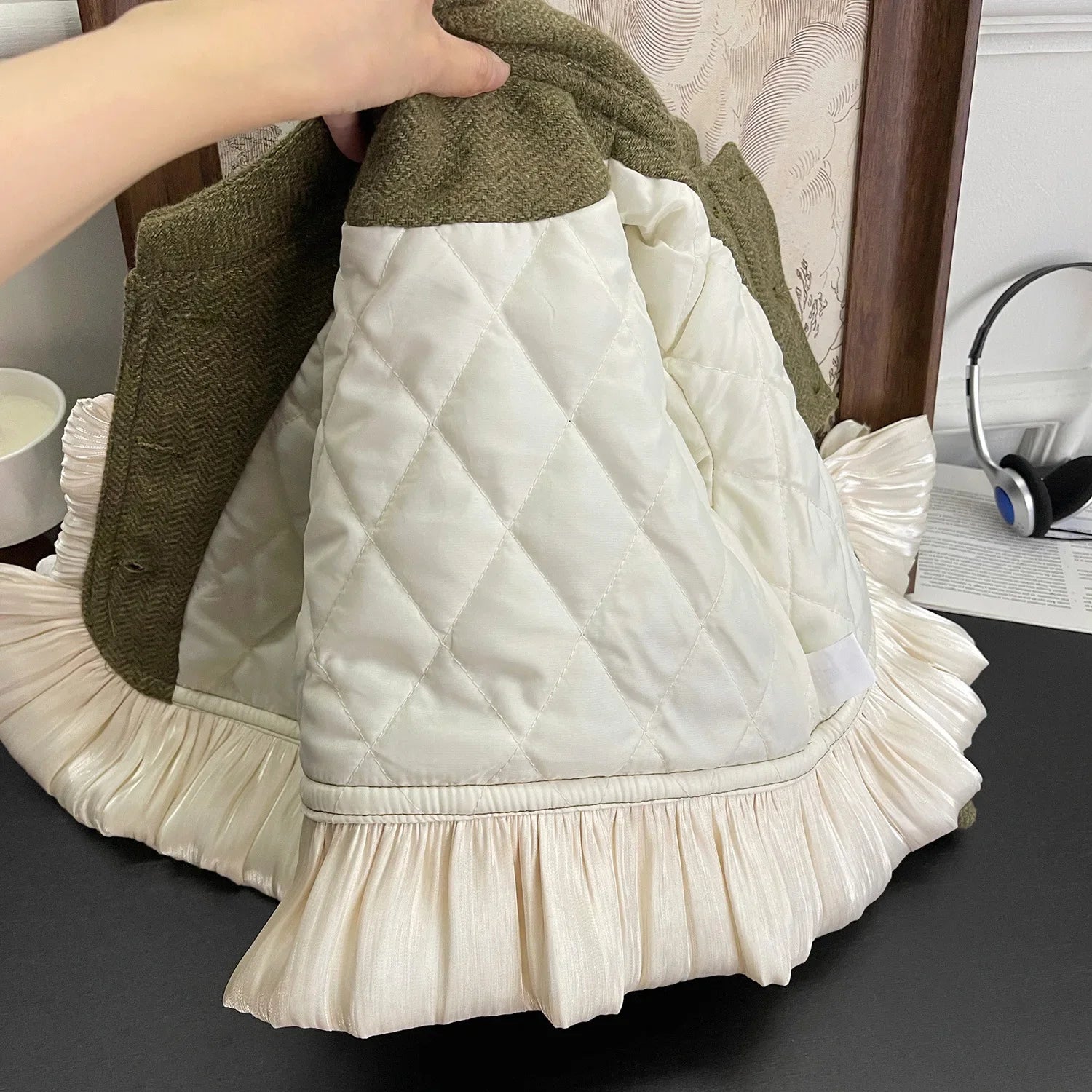 Girls Sets New Autumn and Winter Clothing Korean Children Temperament Top Coat Solid Color Skirt Two Piece Childrens Sets