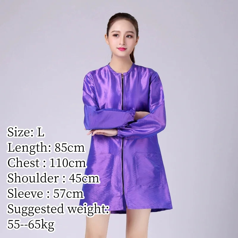 Hair Salon Work Clothes Pet Grooming Uniforms Long Sleeve Beauty Salon Smock Barber Shop Hairdresser Robe Anti Hair Gown Y1206