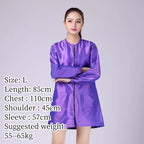 Hair Salon Work Clothes Pet Grooming Uniforms Long Sleeve Beauty Salon Smock Barber Shop Hairdresser Robe Anti Hair Gown Y1206