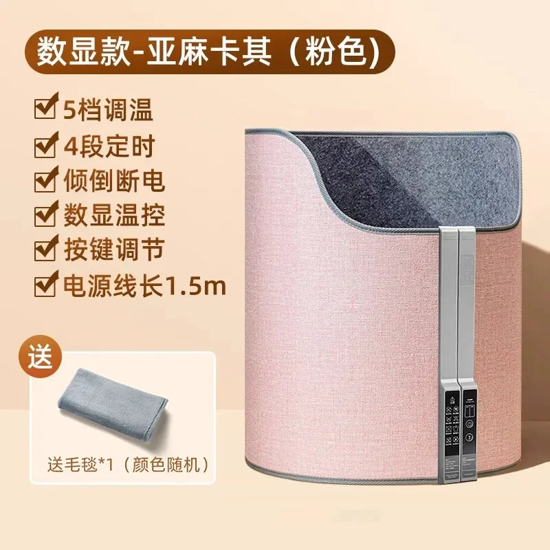 220V Electric Foot Warmer Under Desk Heating Pad for Office Winter Warmth Leg Heating Blanket DAB