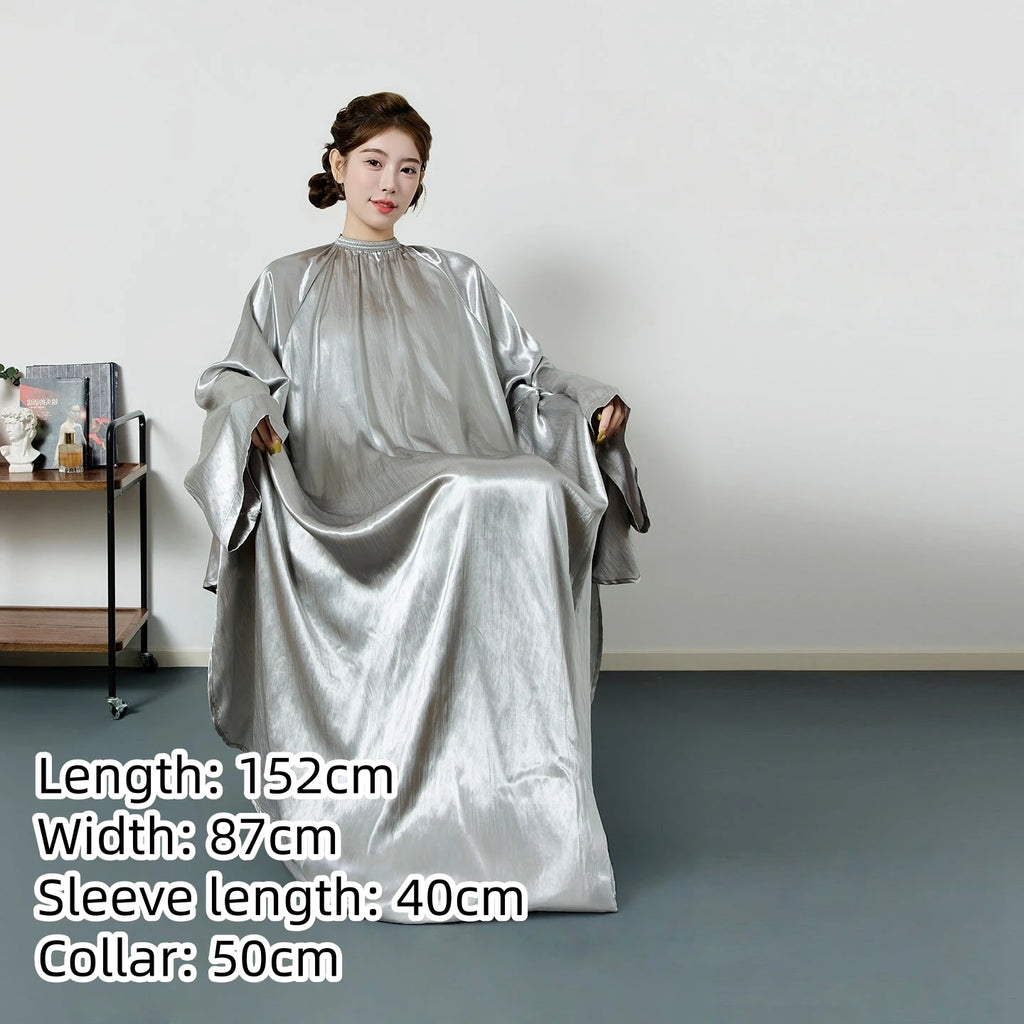 Large Size Hair Salon Hair Cutting Wrap Long Sleeve Hairdresser Robe Anti Hair Gown Barber Hairdressing Cloak Barbershop Apron