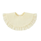Korean Baby Feeding Drool Bib Ruffle Solid Infants Lace Saliva Towel Soft Cotton Burp Cloth For Newborn Toddler Kids Bibs